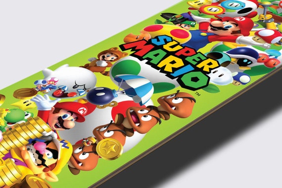 Skateboard Deck Art Gaming Super Mario - Etsy