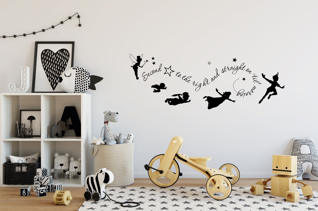 Second Star to the Right - Peter Pan - Quality Vinyl Children's Decal ...