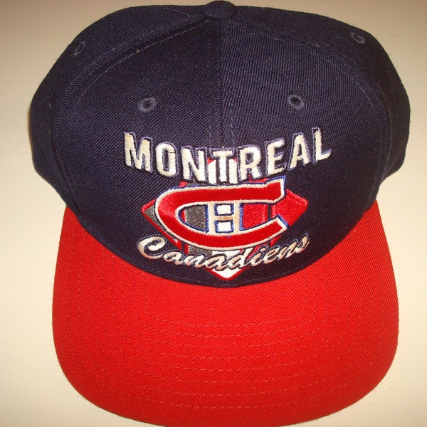 MONTREAL CANADIENS CCM  big logo snapback script hat cap vintage 90s