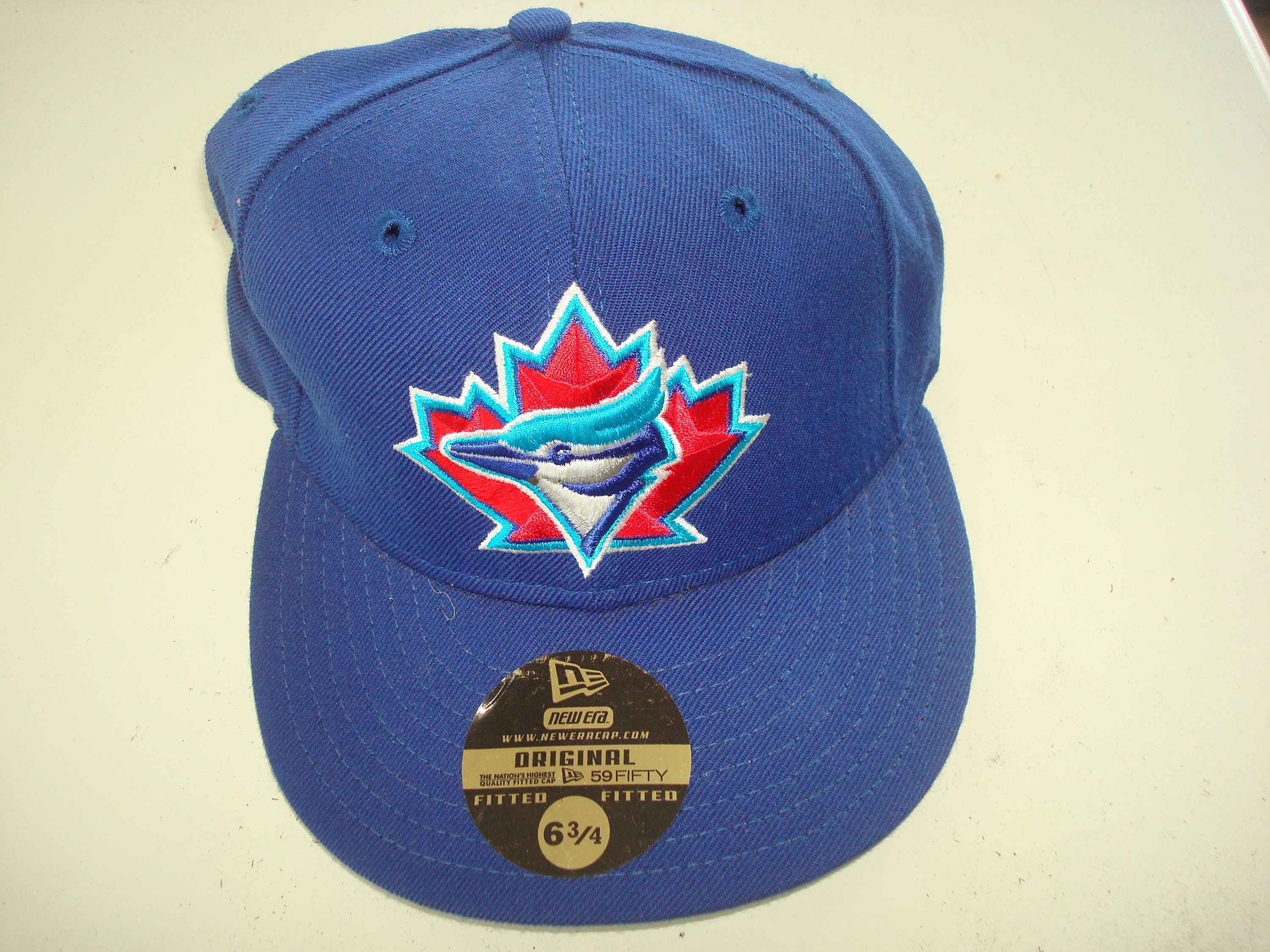 Toronto Blue Jays Hat Baseball Cap Fitted 7 5/8 New Era Blue Vintage MLB  Retro