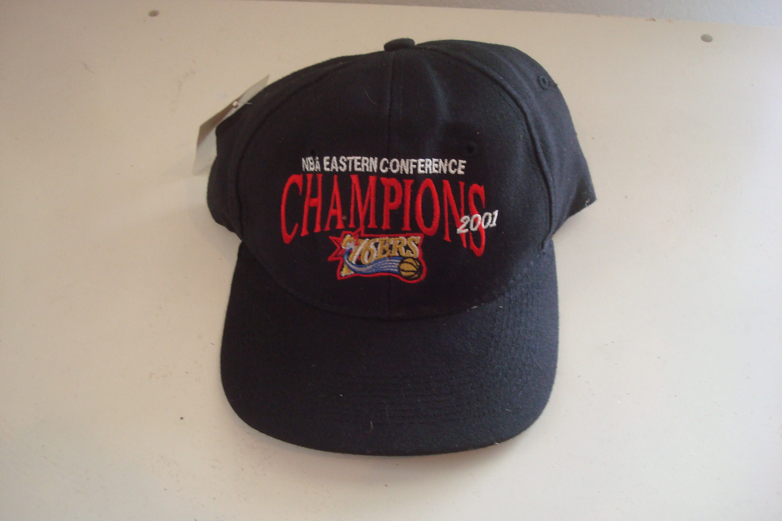 Vintage Philadelphia 76ers Sixers Snapback Hat AJD Lucky Stripes Trucker  Cap Nba