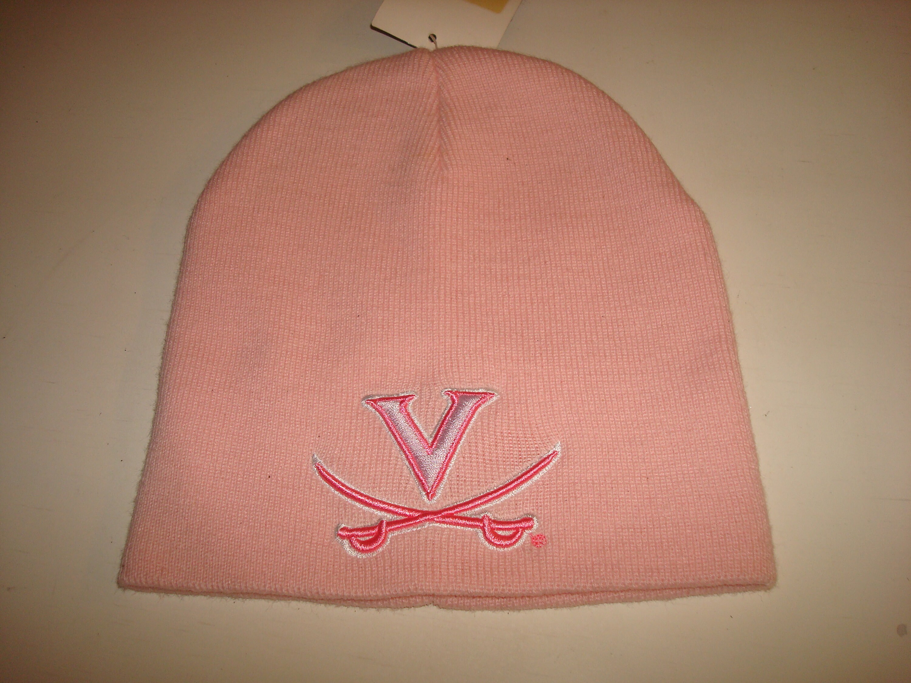 PINK VIRGINIA CAVALIERS Skull Beanie 