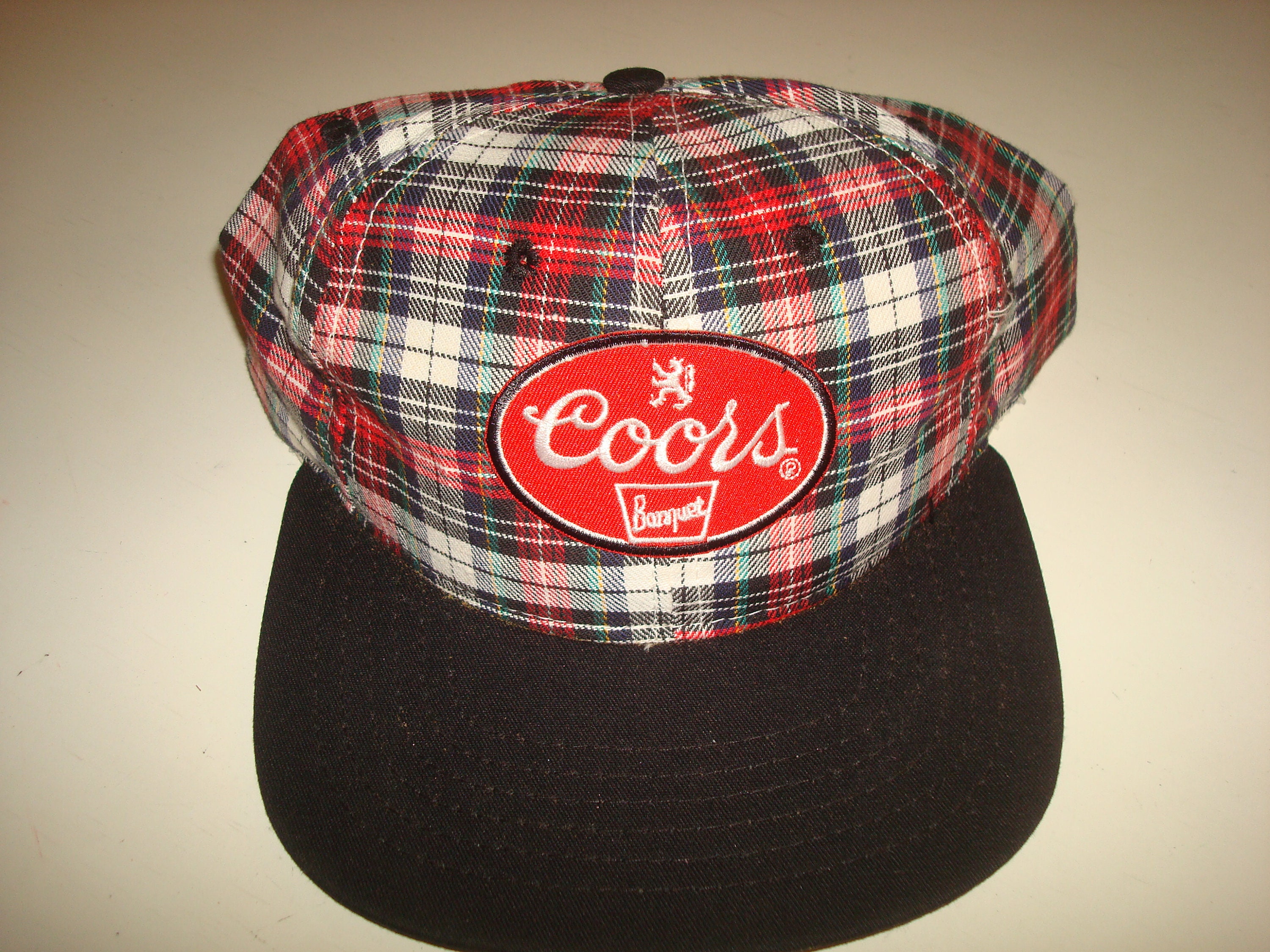 BEER PLAID USA Made Coors Snapback 