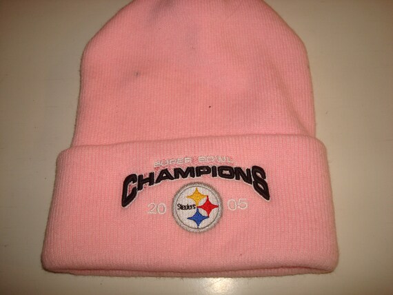PINK STEELERS Skull Beanie Knit 