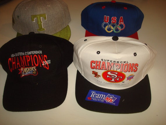 Olympic 49ers LOT BUNDLE Snapback Script Hat Cap Vintage 90s