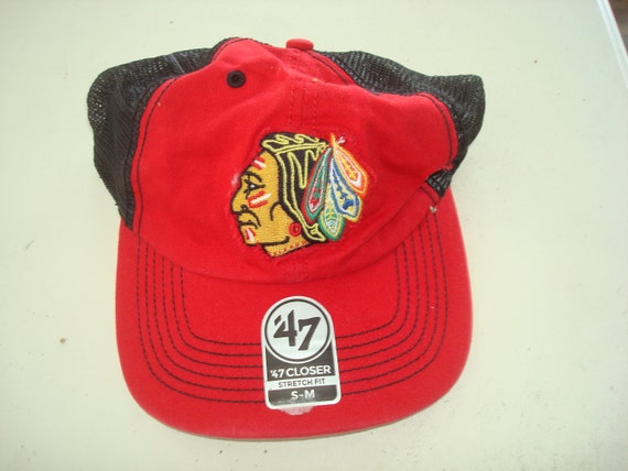 Blackhawks Fitted Vintage Hat Hat Cap 