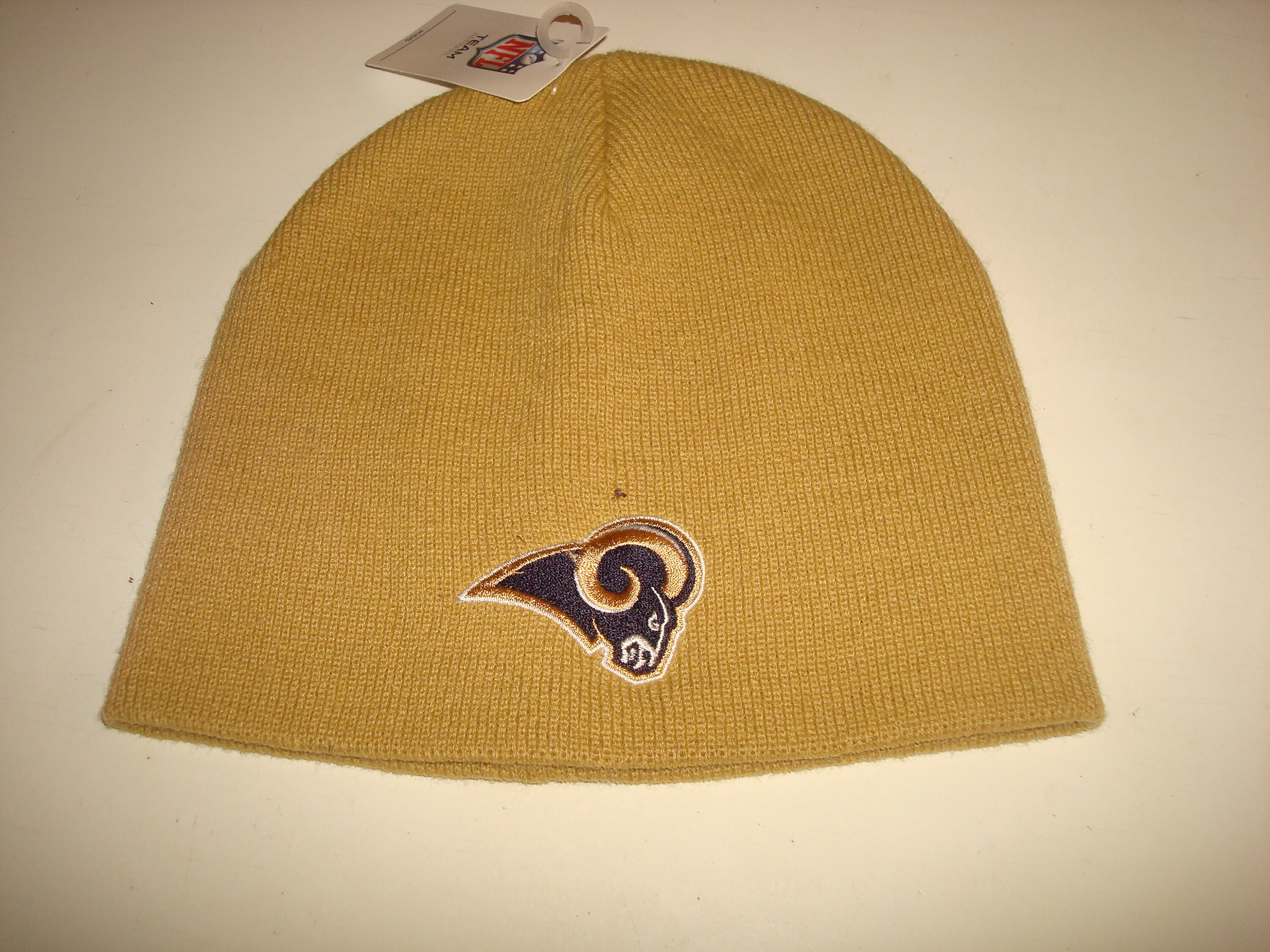 RAMS SKULL Beanie Knit Toboggan Script 