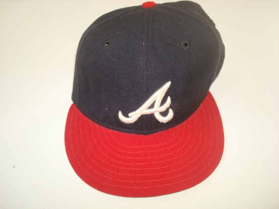 ATLANTA BRAVES New Era Fitted Vintage Hat 90s Hat Cap Size 6 7/8