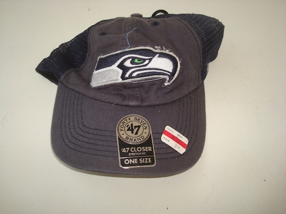 seattle seahawks    fitted  vintage hat 90s hat c… - image 1