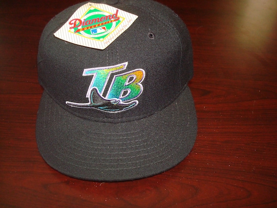 Vintage Devil Rays Hat Tampa Bay Black Sports Specialties Strapback Y2k 2000's