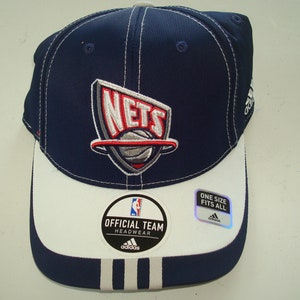 NWS Vintage New Jersey Nets NBA Logoman New Era 59fifty Pinwheel 7 1/8 MUSA