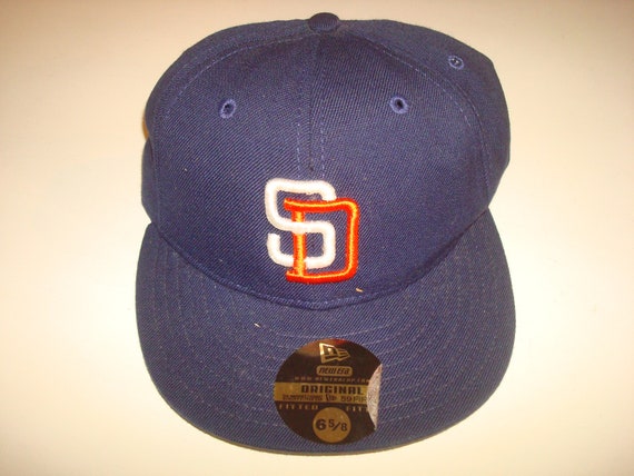 San Diego Padres Hat Baseball Cap Fitted 7 5/8 New Era Vintage MLB