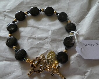 Hematite Rosary Bracelet