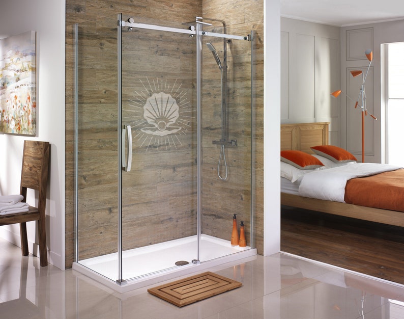 Ocean S Jewel Beach Vibes Series Etched Decal For Shower Doors Glass And Windows 24 5 Tall X 27 Wide