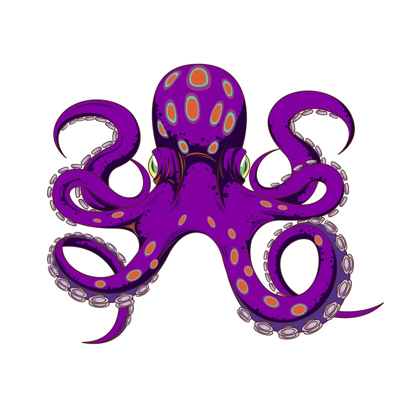 Octopus Wall Decal 23 tall x 28 wide