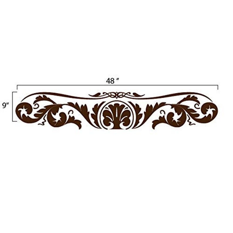 9 tall x 48 wide Elegant Fern Flourish Wall Decal