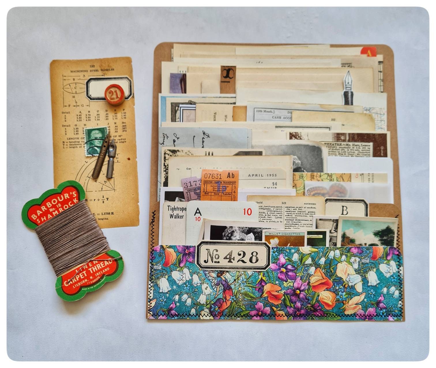 Ephemera Pack * Junk Journal Supplies *  Mixed Media Supplies * Vinta…