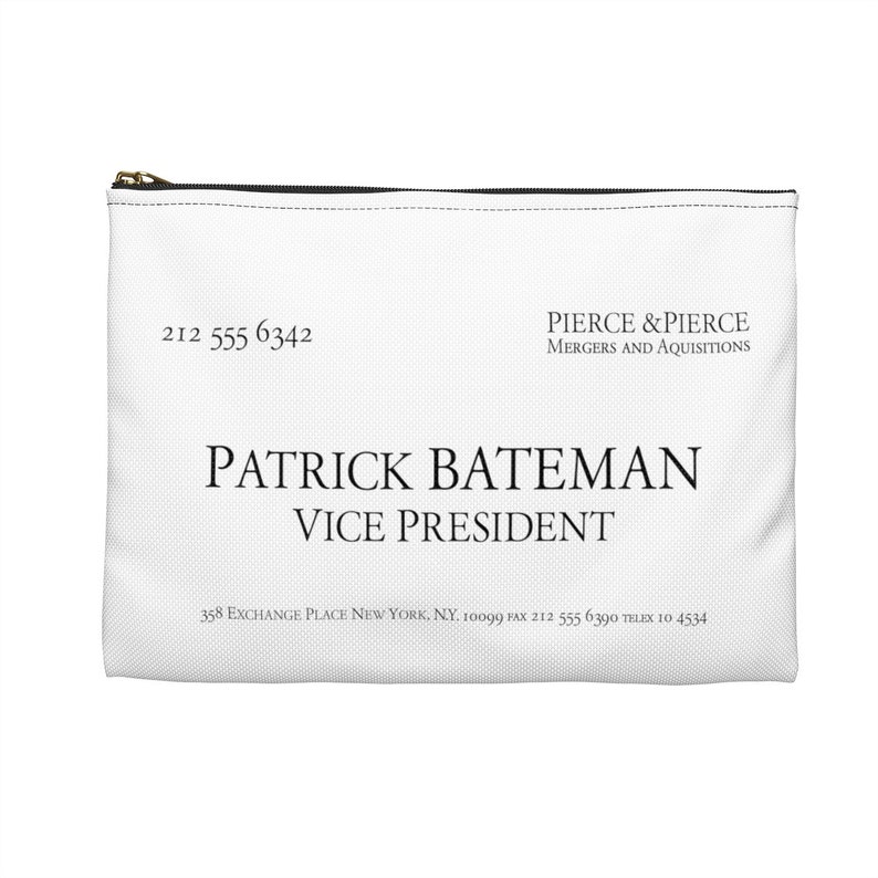 Patrick Bateman Business Card American Psycho Accessory Pouch