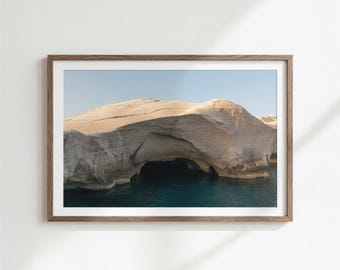Milos Greece Photography | Coastal Print | Greece Travel Poster | Greek Islands | Sarakiniko Beach