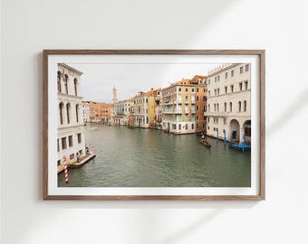 Venice Digital Wall Art | Italy Printable Travel Poster | Venetian Canal Photo Print