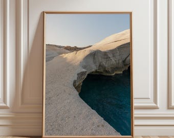 Milos Greece Photography | Coastal Print | Greece Travel Poster | Greek Islands | Sarakiniko Beach