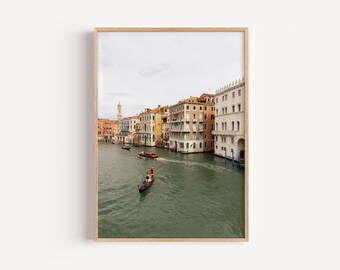 Venice Digital Wall Art | Italy Printable Travel Poster | Venetian Canal Photo Print