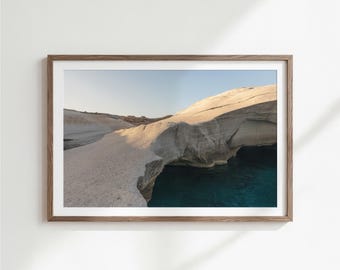 Milos Greece Photography | Coastal Print | Greece Travel Poster | Greek Islands | Sarakiniko Beach