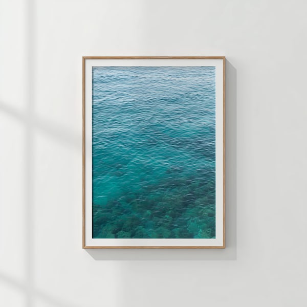 Ocean Photography | Deep Blue Sea Photo | Fine Art | Water Ripple Reflection | Water Wall Prints