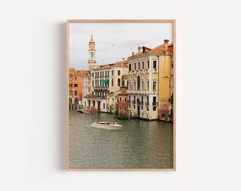 Venice Digital Wall Art | Italy Printable Travel Poster | Venetian Canal Photo Print
