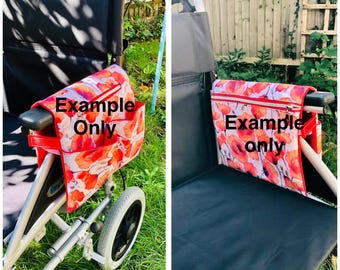 Waterproof Fabric Over Arm Wheelchair Mobile Walker Holdalls