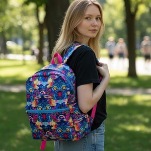 Waterdichte rugzakken met stoffen thema.