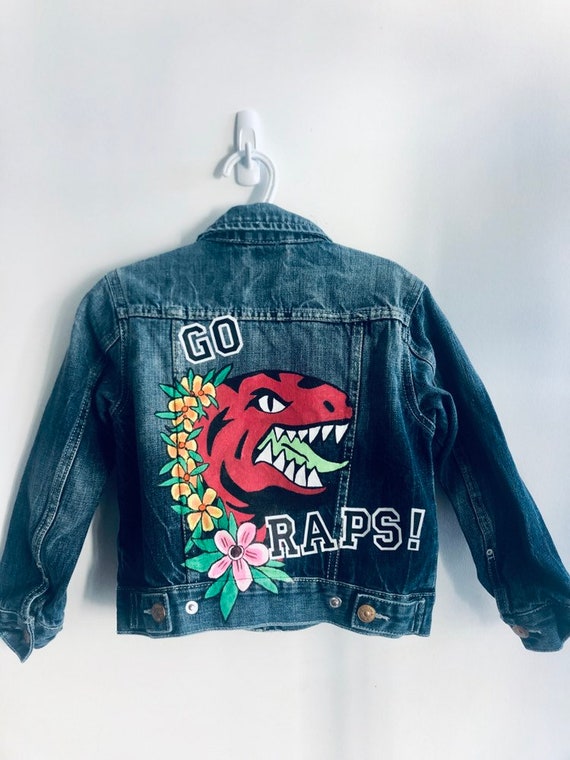 raptors jean jacket