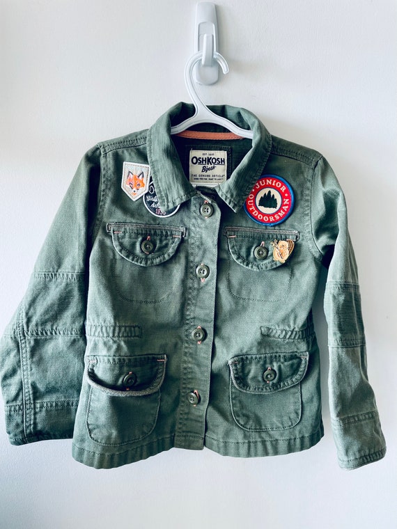 Hand Painted Kids Army Style Spring Jacket With Butterflies - Etsy