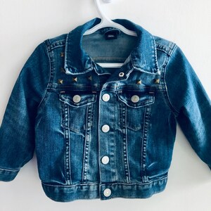 Hand Painted Kid's Denim Jacket Shark image 2