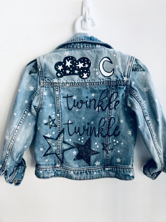 Gold Stars Personalised Children\u2019s Denim Jacket