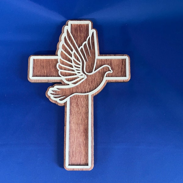 Cross With Dove Etsy