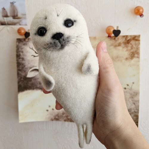 Baby Seal for Seals Lovers Felt Seal Pup - Etsy UK Baby Seal for Seals Lovers Felt Seal Pup - Etsy UK