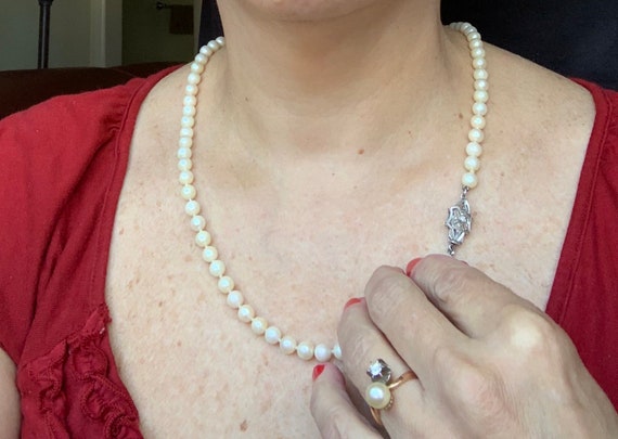 Vintage Pearl Necklace - image 2