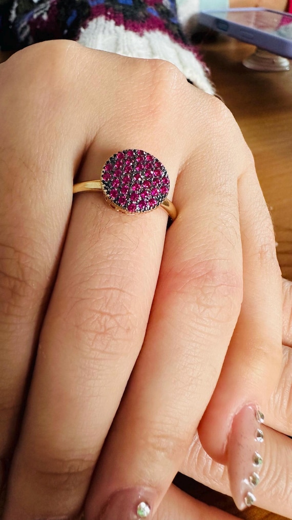 Cluster Ruby Ring - image 7
