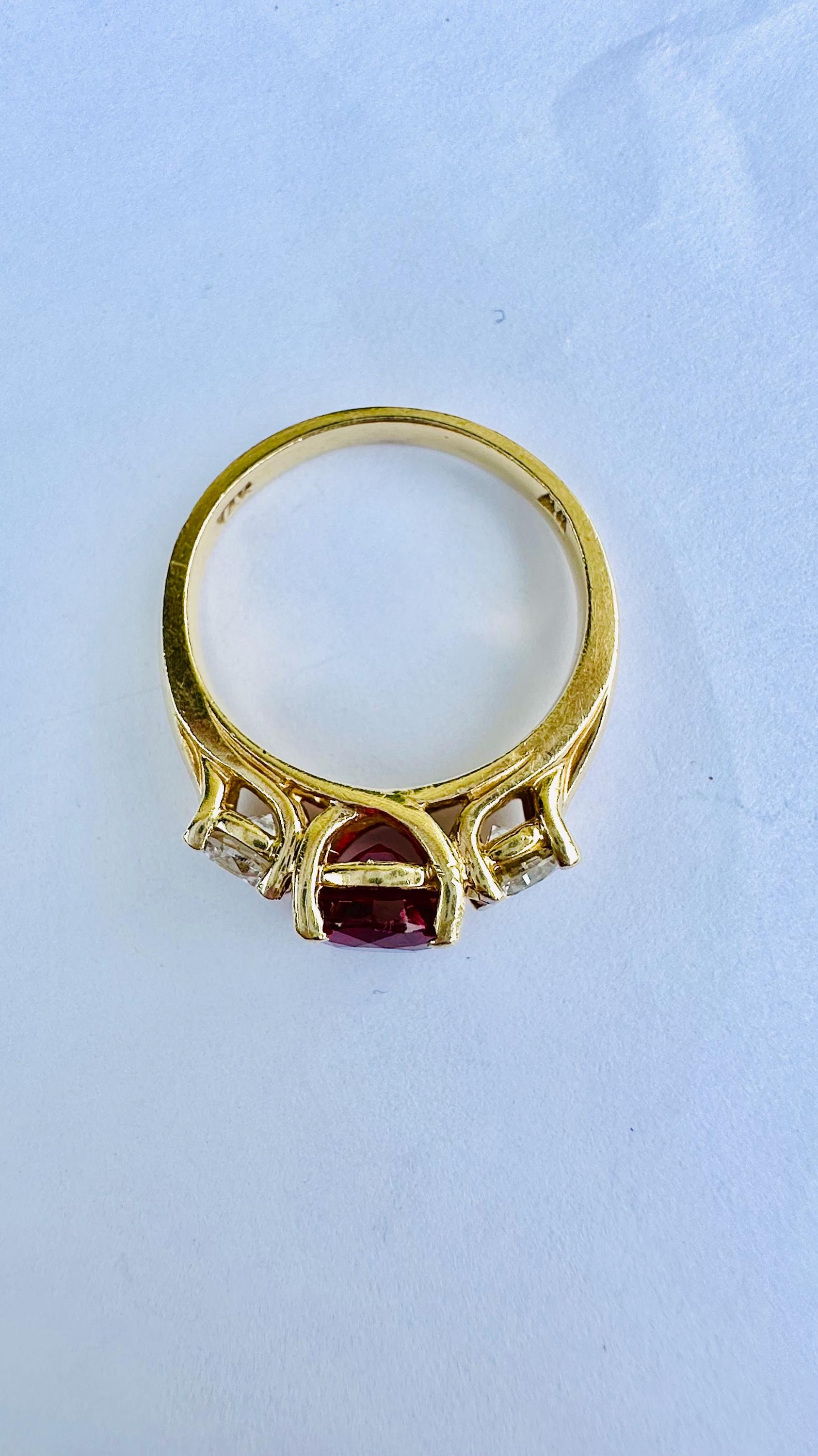Pinterest Ruby Diamond Rings Ruby and Diamond Ring - Etsy