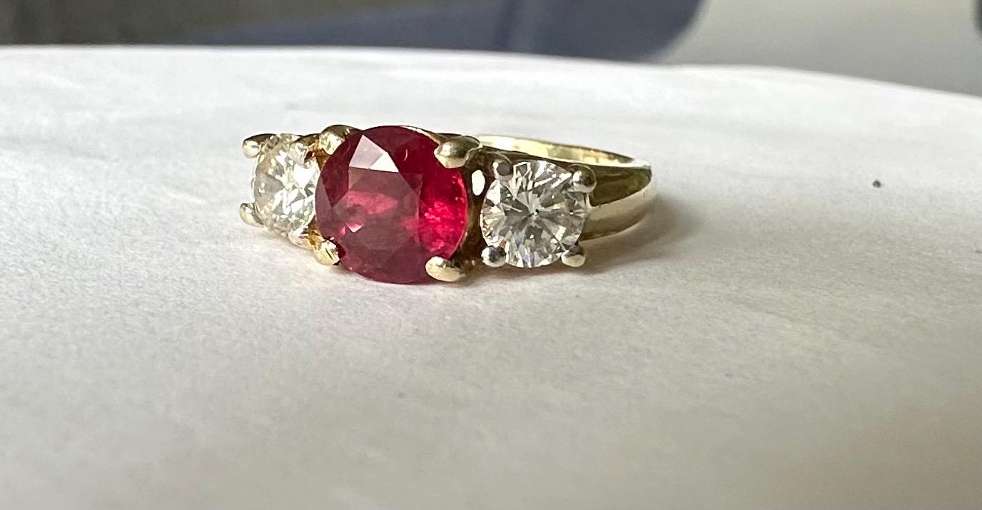 Pinterest Ruby Diamond Rings Ruby and Diamond Ring - Etsy