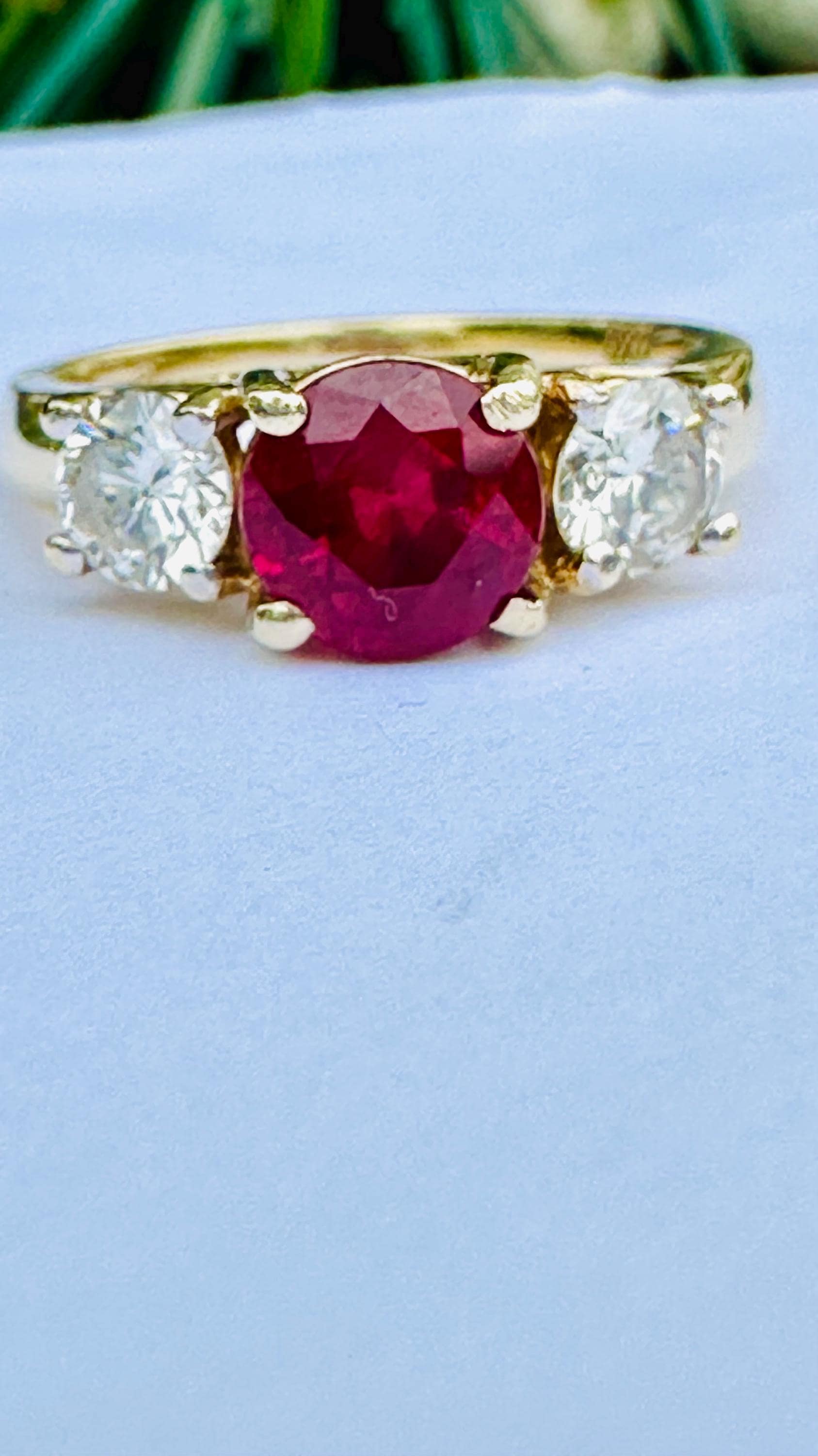 Pinterest Ruby Diamond Rings Ruby and Diamond Ring - Etsy