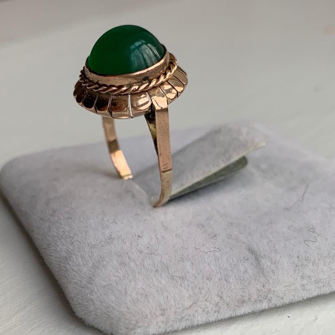 Retro Gold Plated Silver Ring main image 1