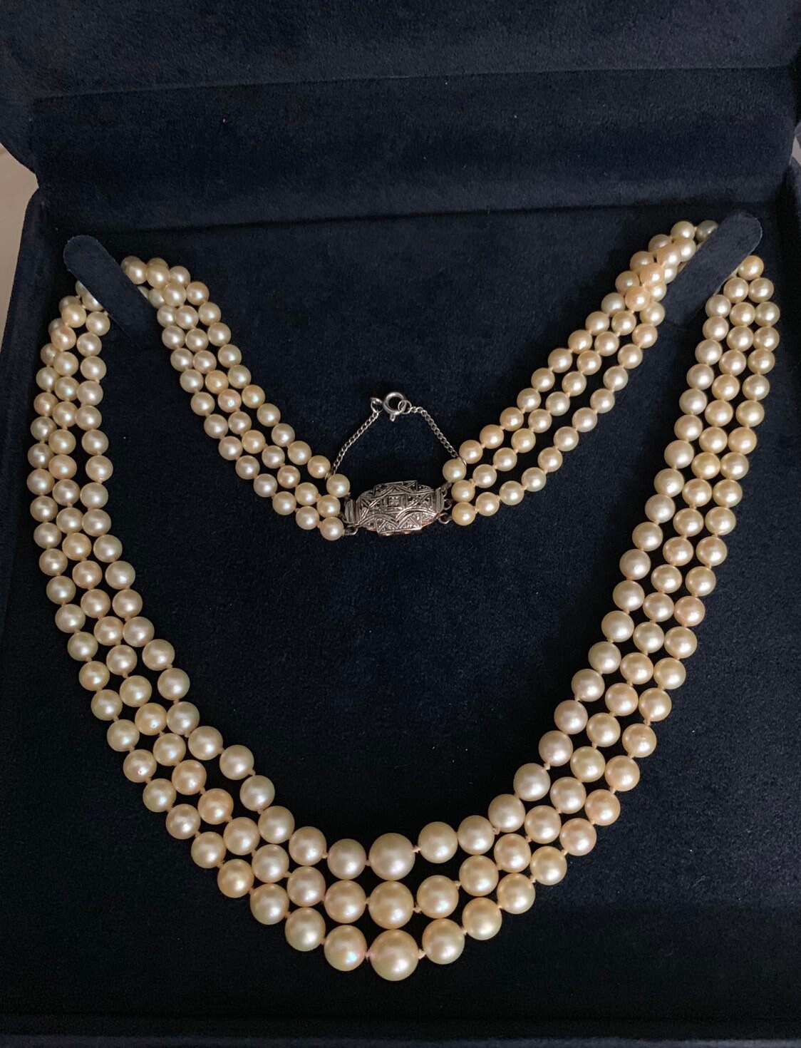 Vintage exquisite resin pearl necklace necklace Chanel style vintage  Wenqing Japanese second-hand medieval jewelry - Shop Mr.Travel Genius  Antique shop Necklaces - Pinkoi