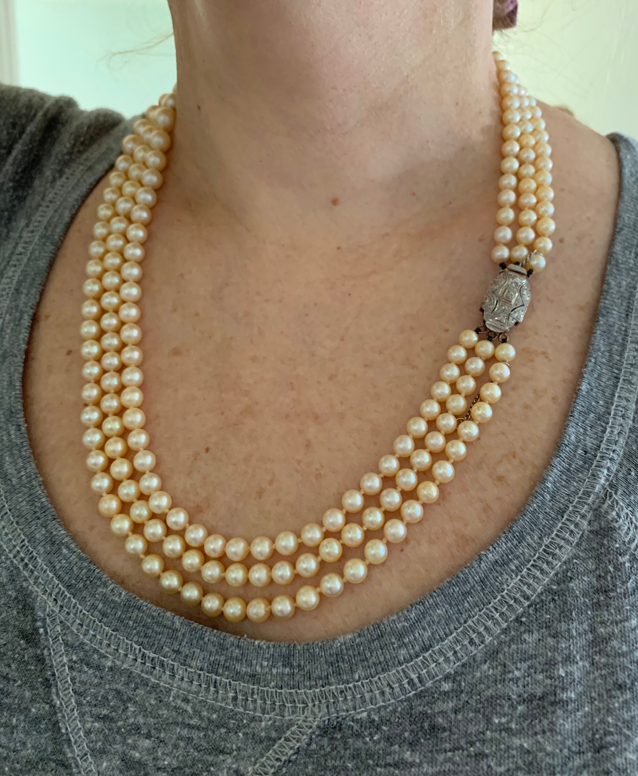 ★関税込★VINTAGE HOLLYWOOD★Petit Fruit Pearl Necklace★ Pearl Necklace | eBay