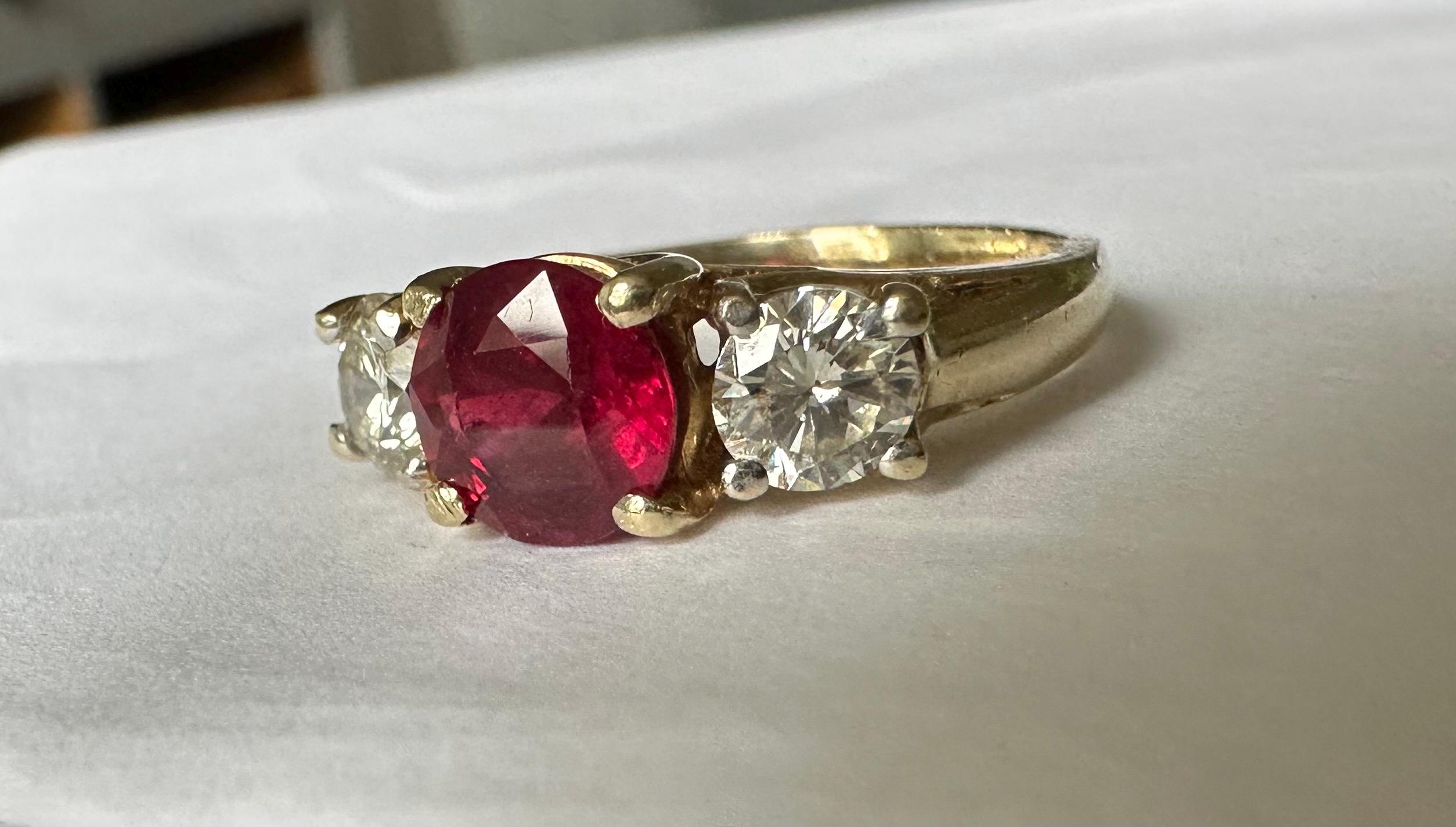 Pinterest Ruby Diamond Rings Ruby and Diamond Ring - Etsy