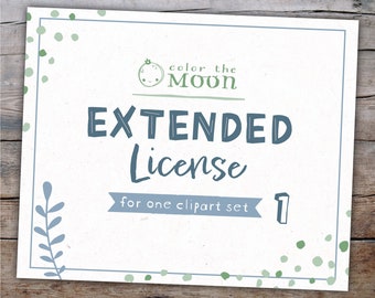 Expanded Licence - unbegrenzte kommerzielle Nutzung, große Menge, für ein Clipart-Set