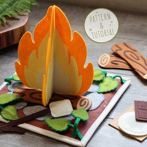 Campfire and S&#39;mores Quiet Book Page - PATTERN & TUTORIAL