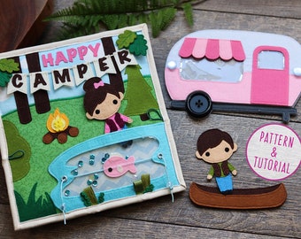Happy Camper Quiet Book Seite MUSTER & TUTORIAL