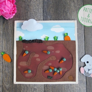 Bunny Carrot Maze - Página de libro tranquilo - PATTERN & TUTORIAL